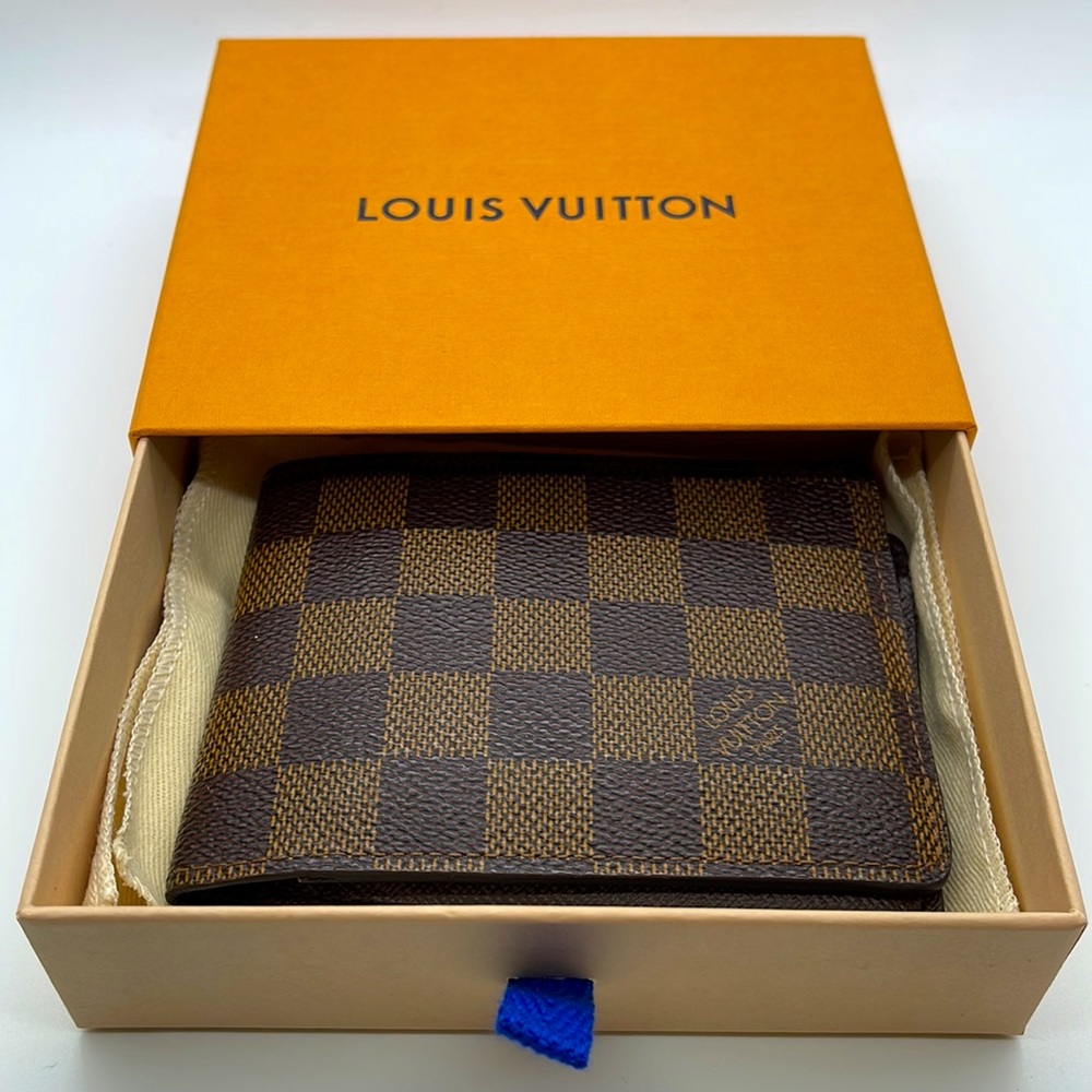 COPY - Discontinued Louis Vuitton Multiple Wallet Damier Ebene Brown